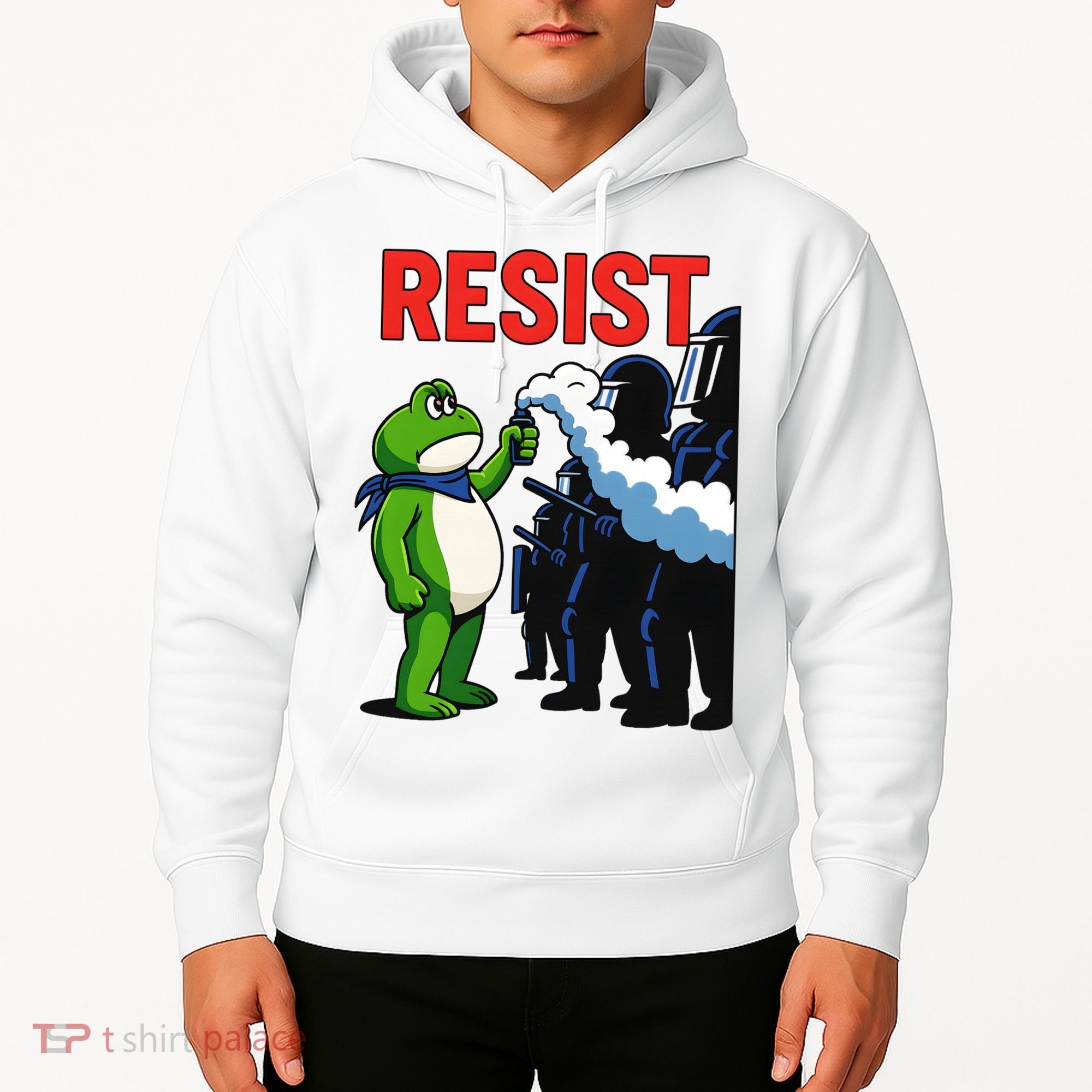 Portland Frog Trending Funny Video Protest Resist Hoodie