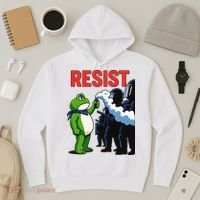 Portland Frog Trending Funny Video Protest Resist Hoodie thumb 3