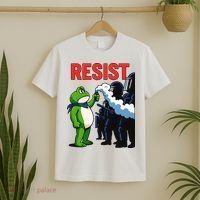 Portland Frog Trending Funny Video Protest Resist T-Shirt thumb 2