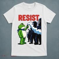 Portland Frog Trending Funny Video Protest Resist T-Shirt thumb 5