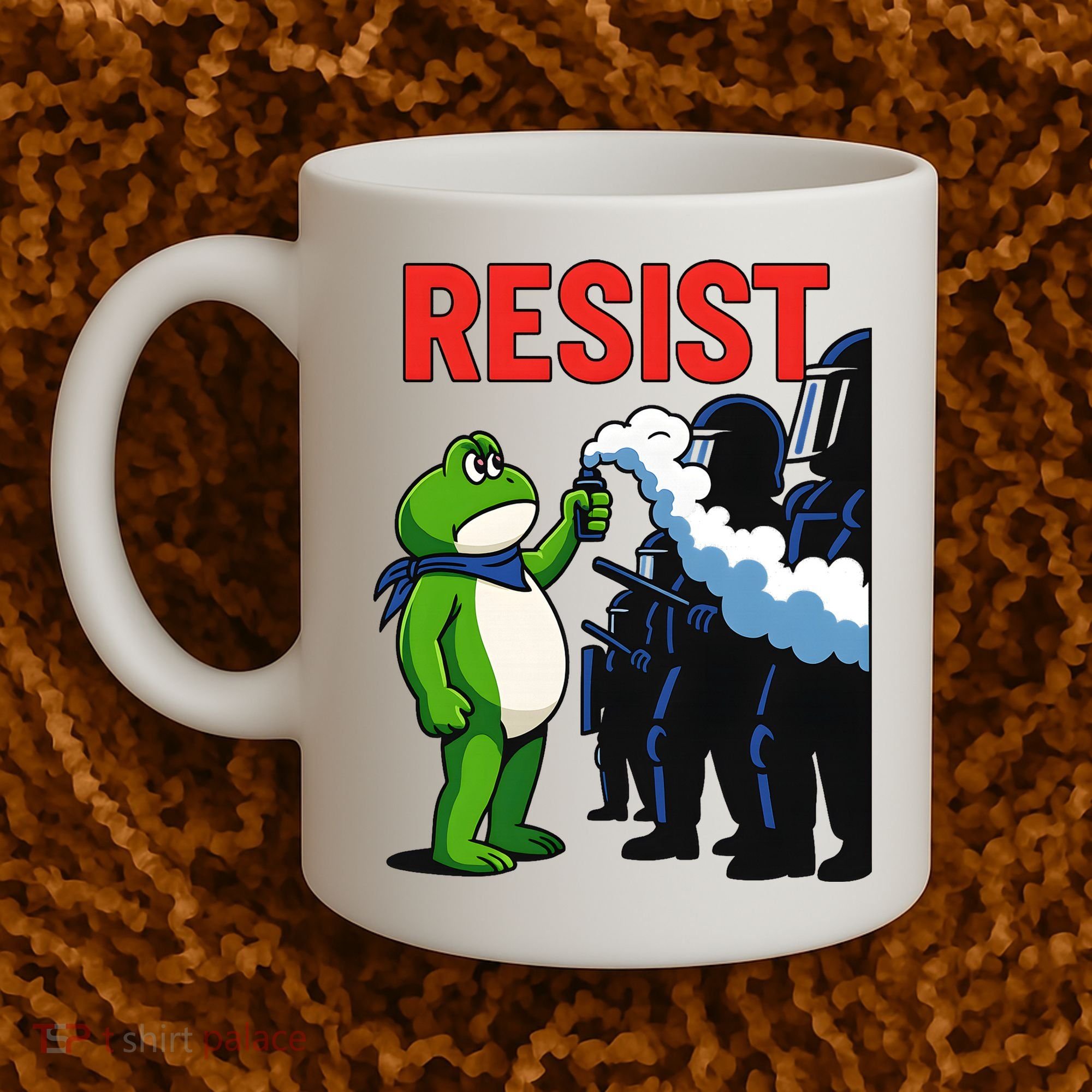 Portland Frog Trending Funny Video Protest Resist Coffee Mug