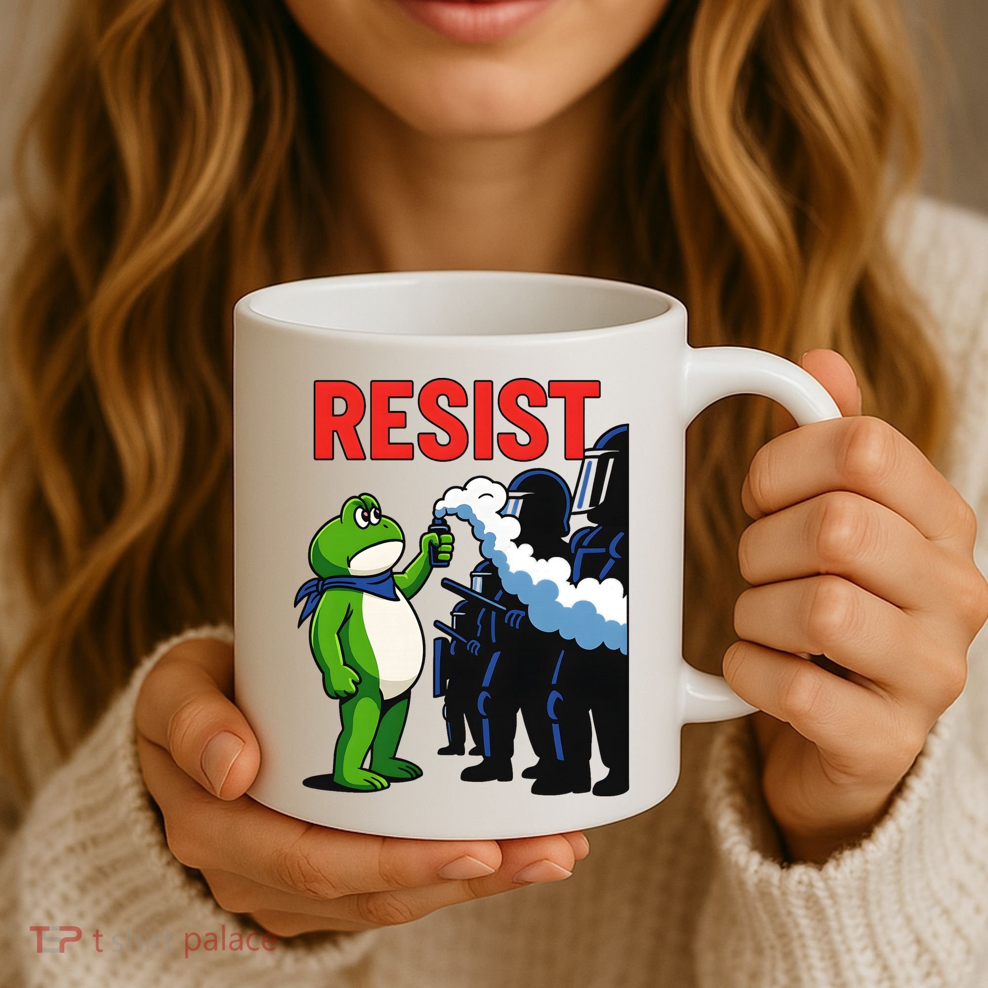 Portland Frog Trending Funny Video Protest Resist Coffee Mug