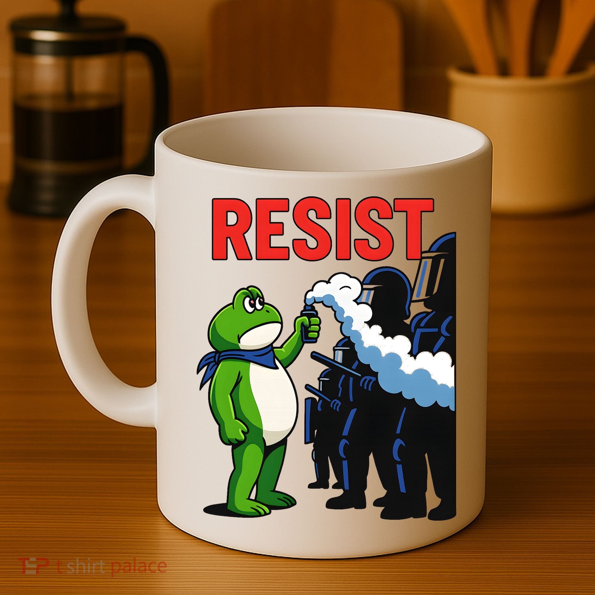Portland Frog Trending Funny Video Protest Resist Coffee Mug