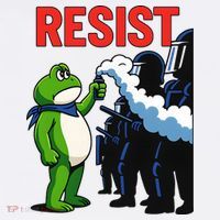 Portland Frog Trending Funny Video Protest Resist Women's Hoodie thumb 2