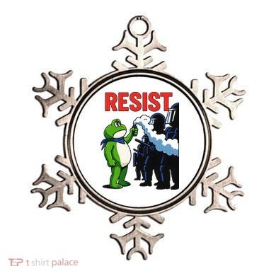 Portland Frog Trending Funny Video Protest Resist Ornament