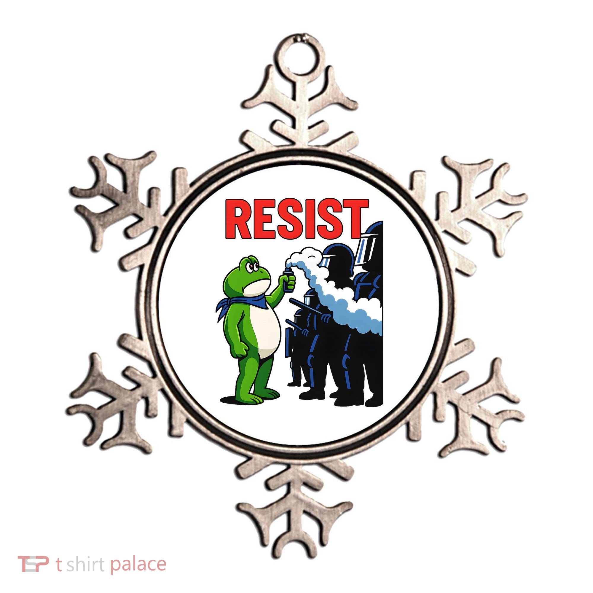 Portland Frog Trending Funny Video Protest Resist Ornament