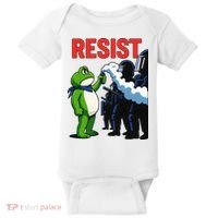 Portland Frog Trending Funny Video Protest Resist Baby Bodysuit thumb 0