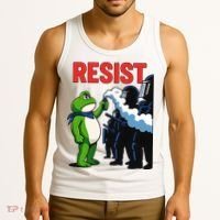 Portland Frog Trending Funny Video Protest Resist Tank Top thumb 3