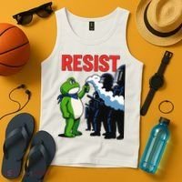 Portland Frog Trending Funny Video Protest Resist Tank Top thumb 4