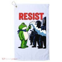 Portland Frog Trending Funny Video Protest Resist Golf Towel thumb 0