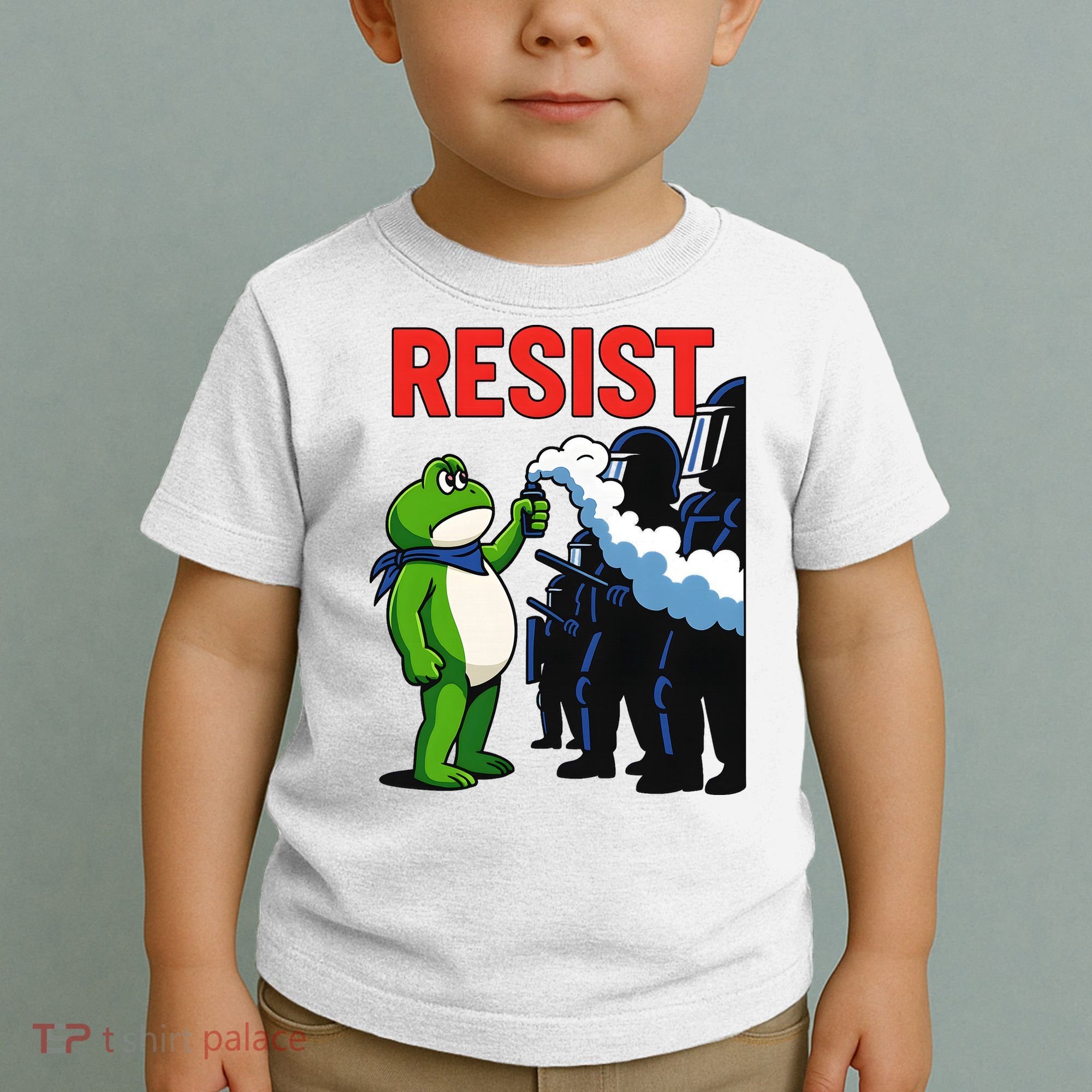 Portland Frog Trending Funny Video Protest Resist Toddler T-Shirt