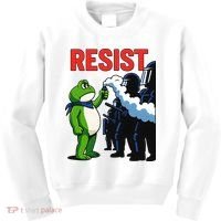 Portland Frog Trending Funny Video Protest Resist Kids Sweatshirt thumb 0