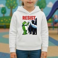 Portland Frog Trending Funny Video Protest Resist Kids Hoodie thumb 3