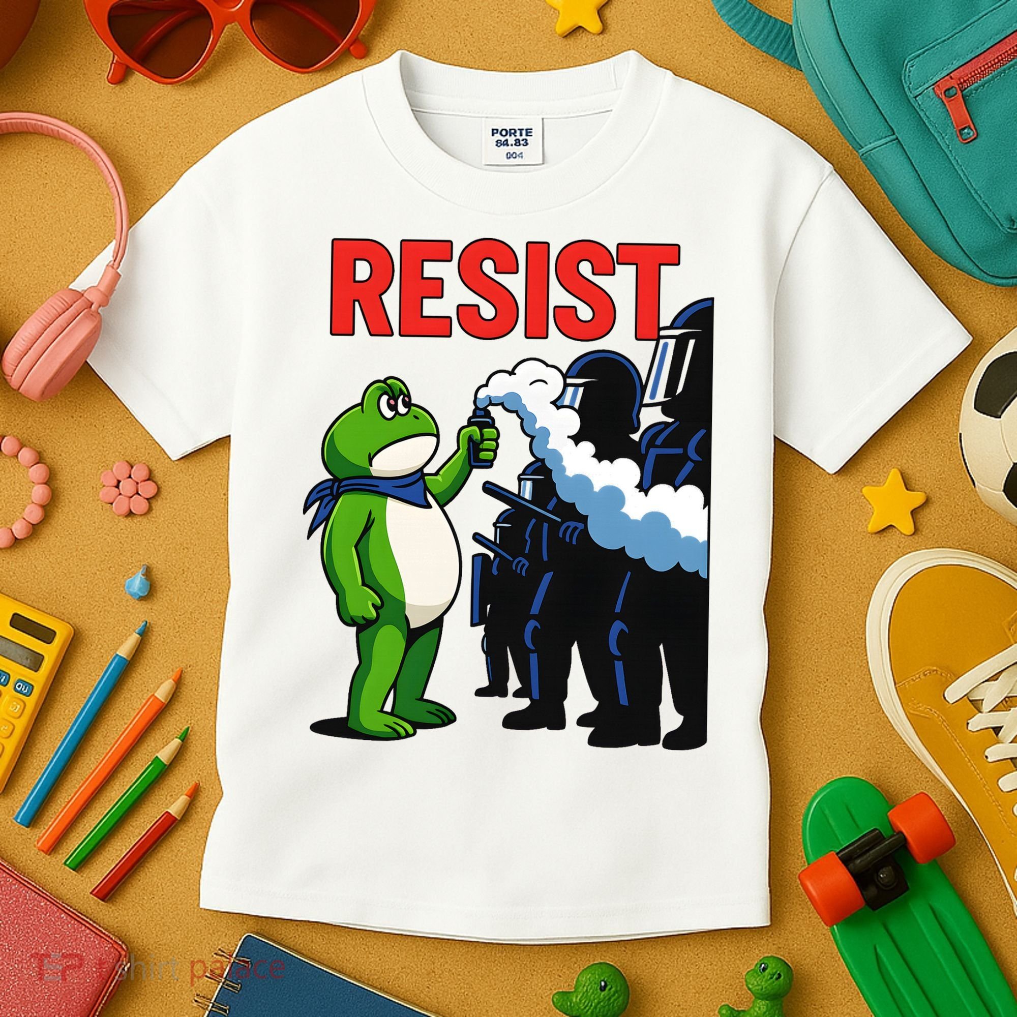 Portland Frog Trending Funny Video Protest Resist Kids T-Shirt