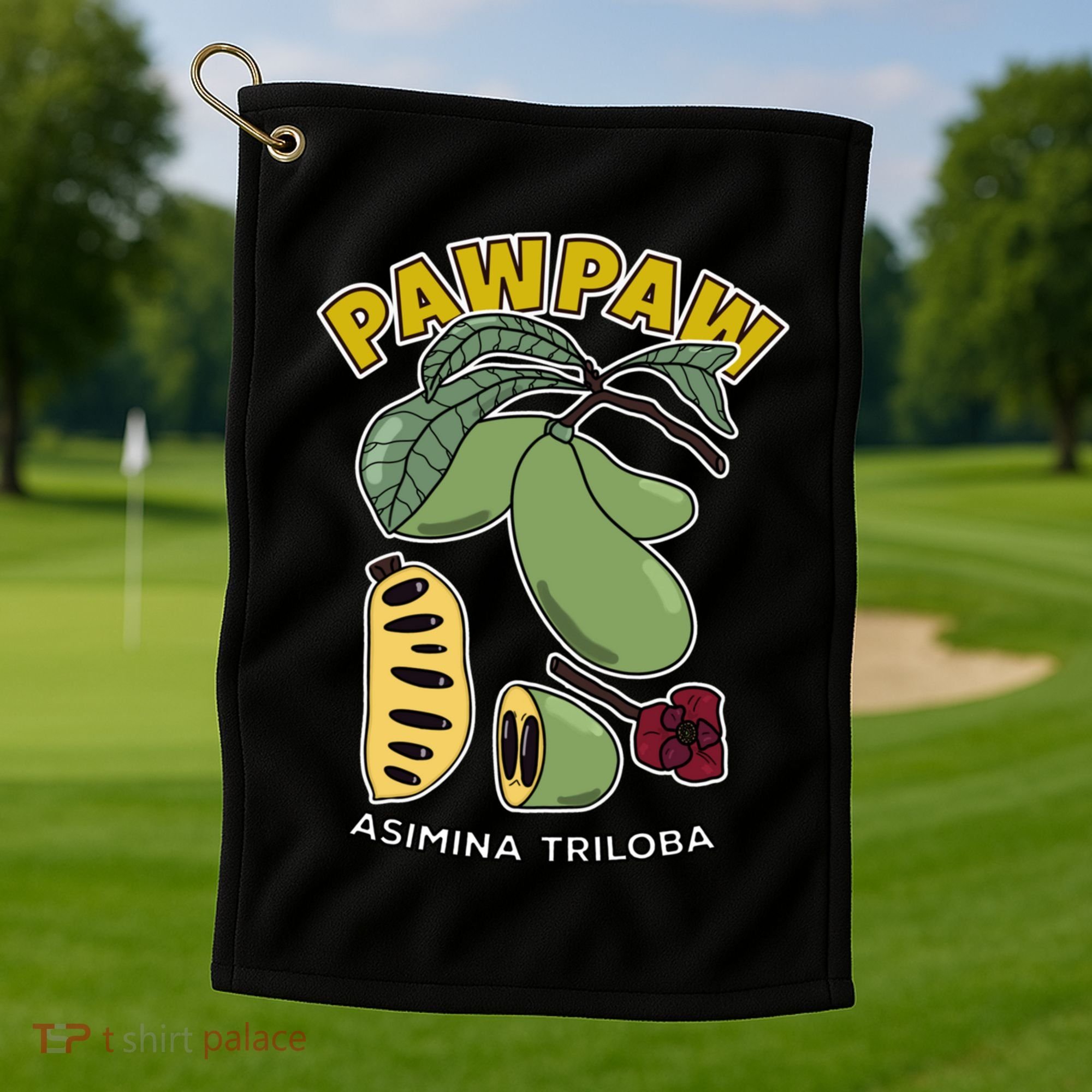 Pawpaw Fruit Tree Asimina Triloba Golf Towel