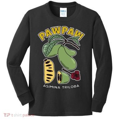 Pawpaw Fruit Tree Asimina Triloba Kids Long Sleeve Shirt
