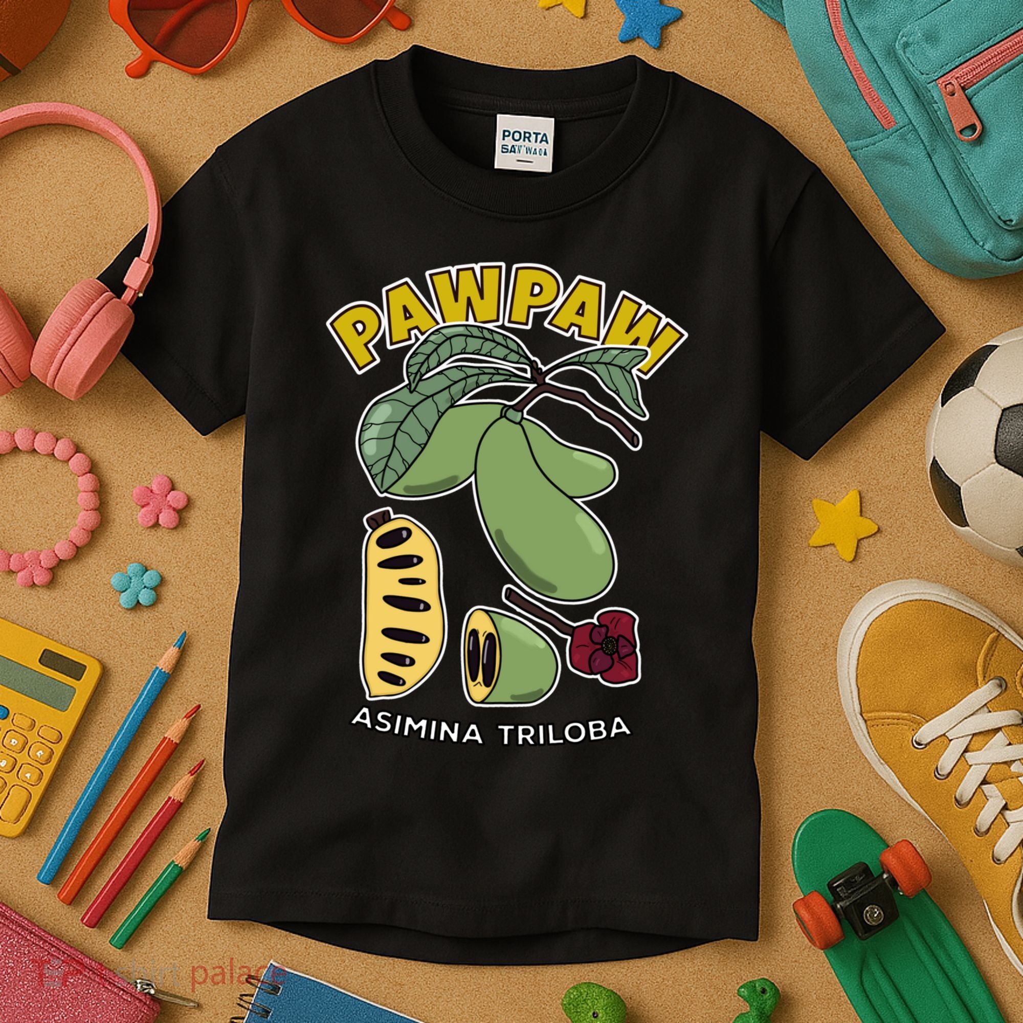 Pawpaw Fruit Tree Asimina Triloba Kids T-Shirt