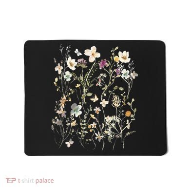Pressed Flowers T Boho Wildflowers Cottagecore Mousepad