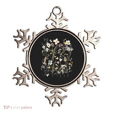 Pressed Flowers T Boho Wildflowers Cottagecore Ornament