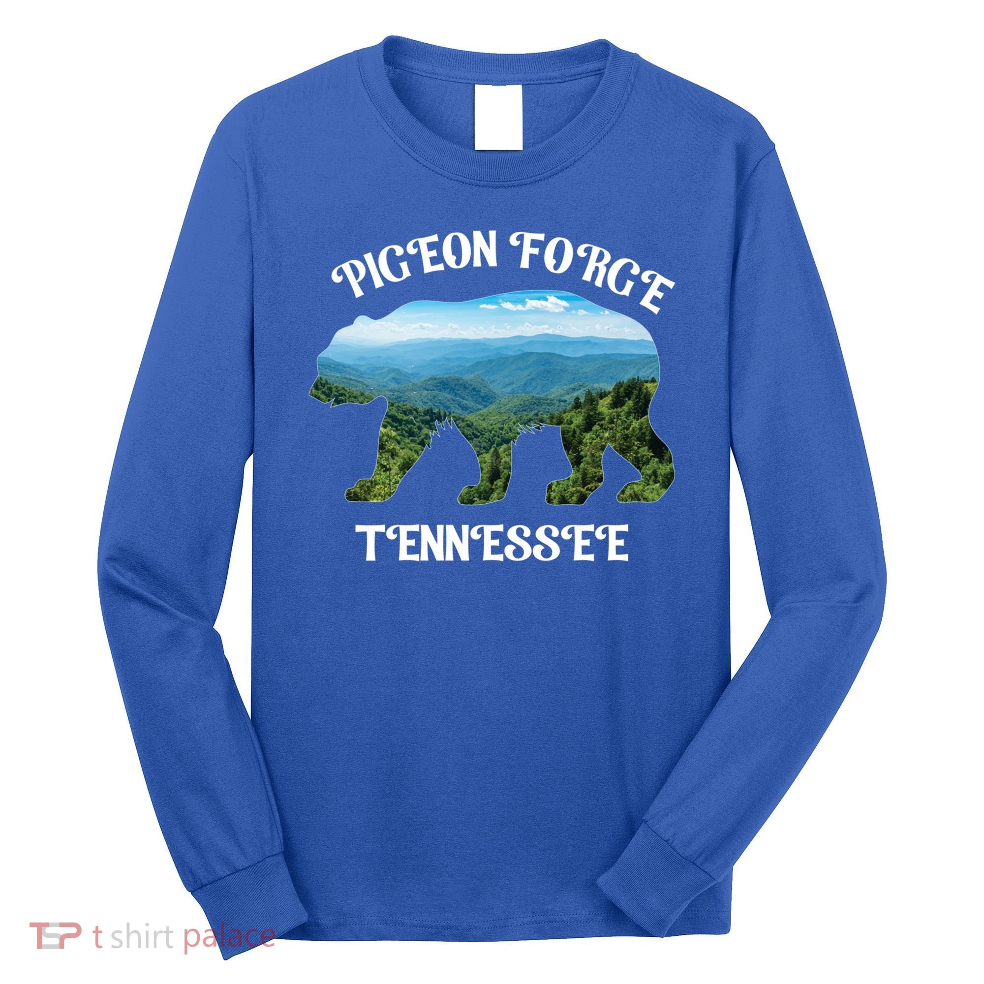 Pigeon Forge Tennessee Bear Great Smoky Mountains Souvenirs Gift Long Sleeve Shirt
