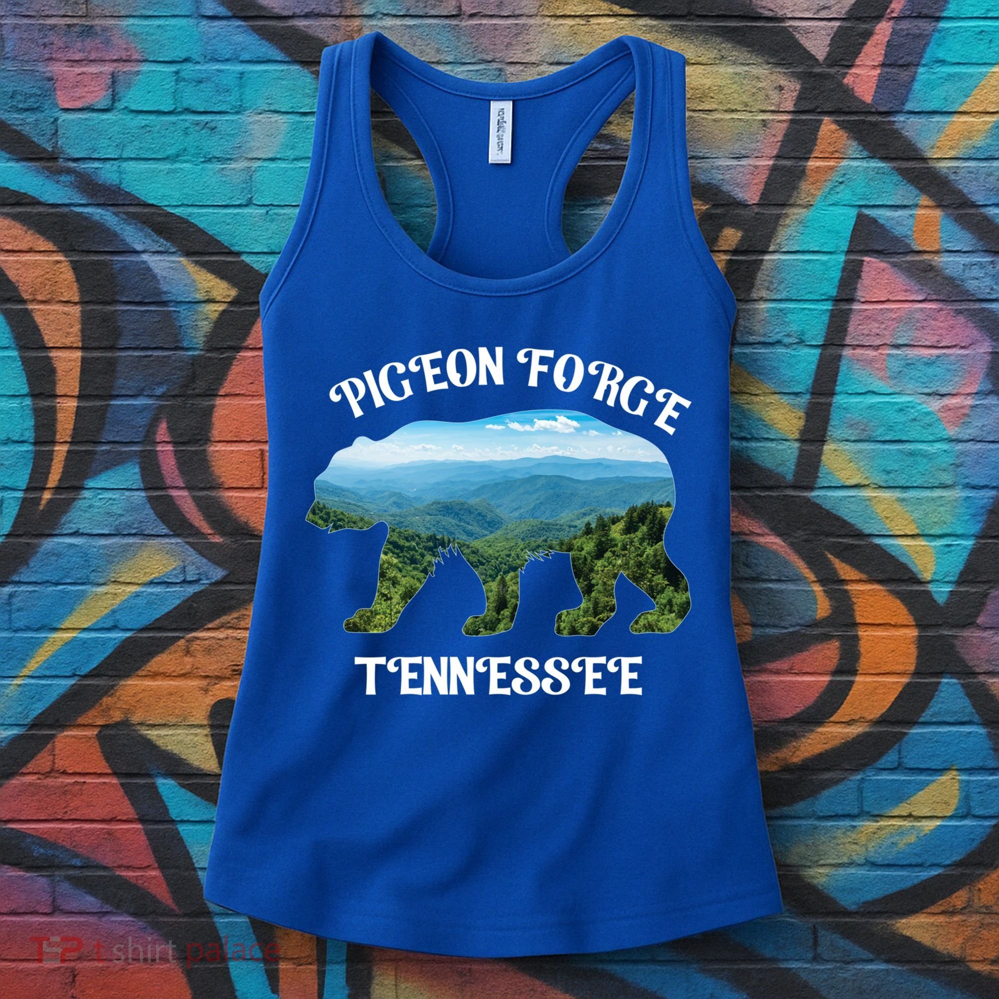 Pigeon Forge Tennessee Bear Great Smoky Mountains Souvenirs Gift Women's Tank Top