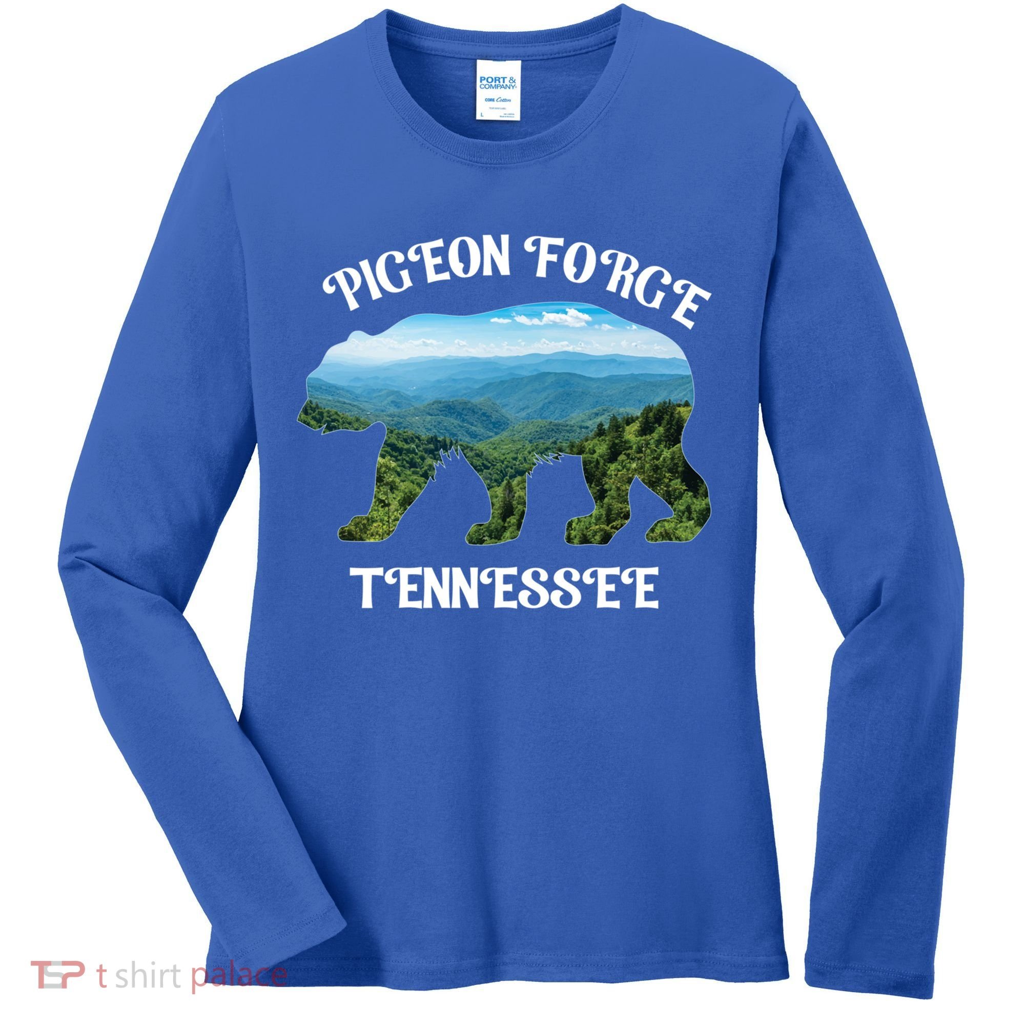 Pigeon Forge Tennessee Bear Great Smoky Mountains Souvenirs Gift Women's Long Sleeve Shirt