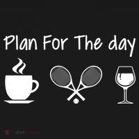 Plan For The Day Coffee Tennis And Wine Tennis Lover Gift Doggie Tank thumb 4