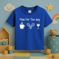 Plan For The Day Coffee Tennis And Wine Tennis Lover Gift Toddler T-Shirt thumb 3