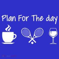 Plan For The Day Coffee Tennis And Wine Tennis Lover Gift Women's T-Shirt thumb 6