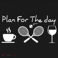 Plan For The Day Coffee Tennis Wine Funny Tennis Funny Gift Great Gift Women's Hoodie thumb 2