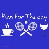 Plan For The Day Coffee Tennis Wine Funny Tennis Funny Gift Great Gift Mousepad thumb 1