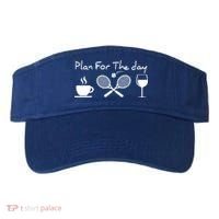 Plan For The Day Coffee Tennis Wine Funny Tennis Funny Gift Great Gift Visor thumb 0