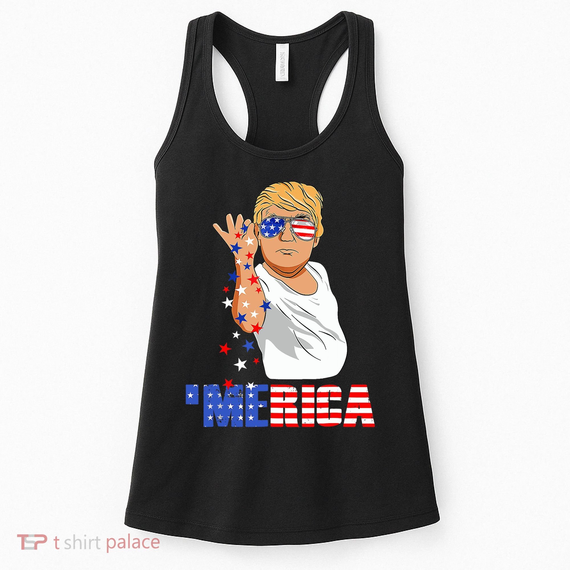 Patriotic Funny Trump Salt Merica Freedom 4th of July Women's Tank Top