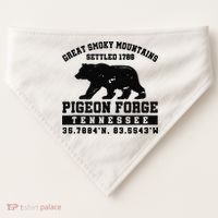 Pigeon Forge Tennessee Bear Great Smoky Mountains USA-Made Doggie Bandana thumb 0