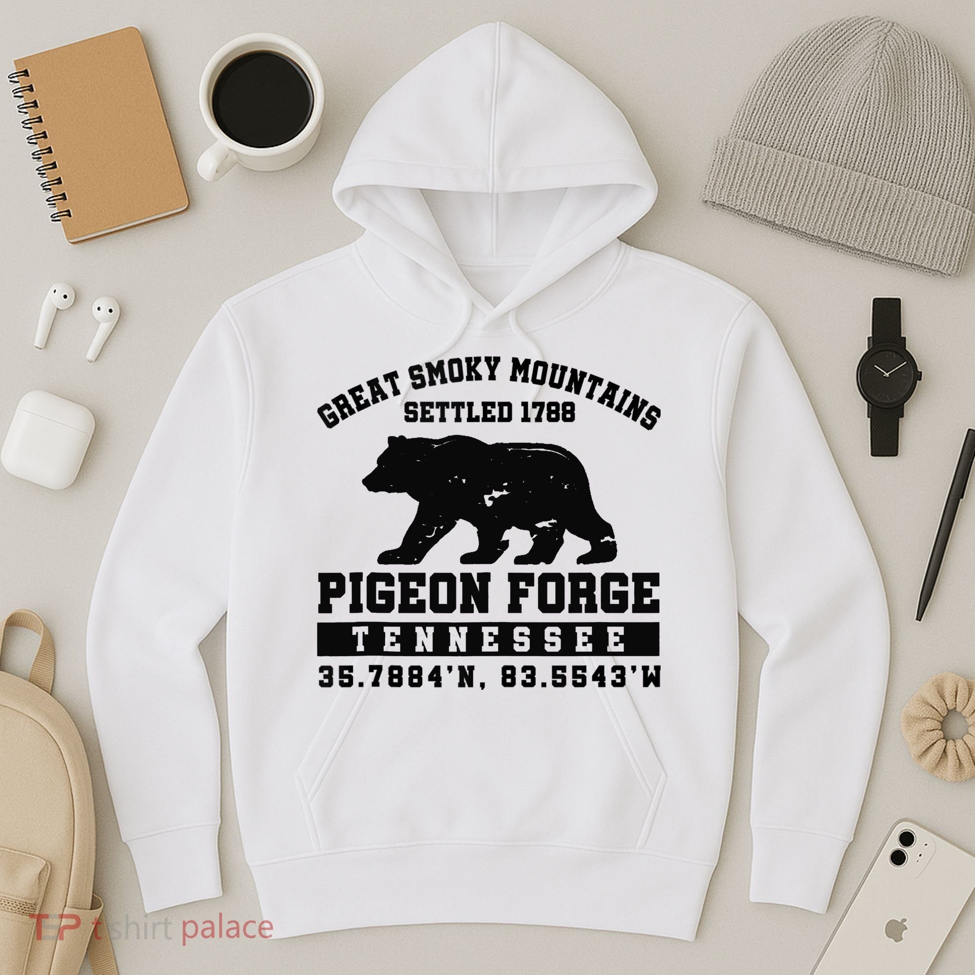 Pigeon Forge Tennessee Bear Great Smoky Mountains Hoodie