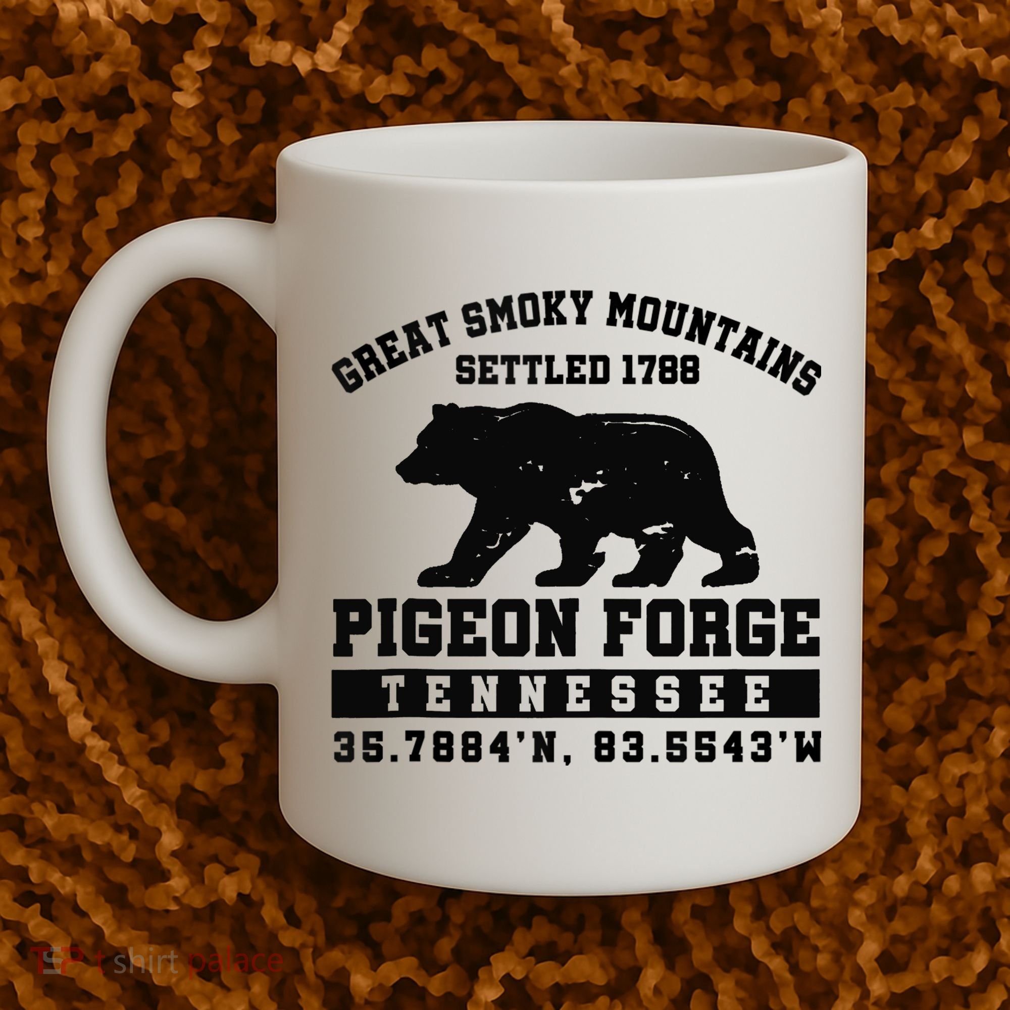 Pigeon Forge Tennessee Bear Great Smoky Mountains Coffee Mug