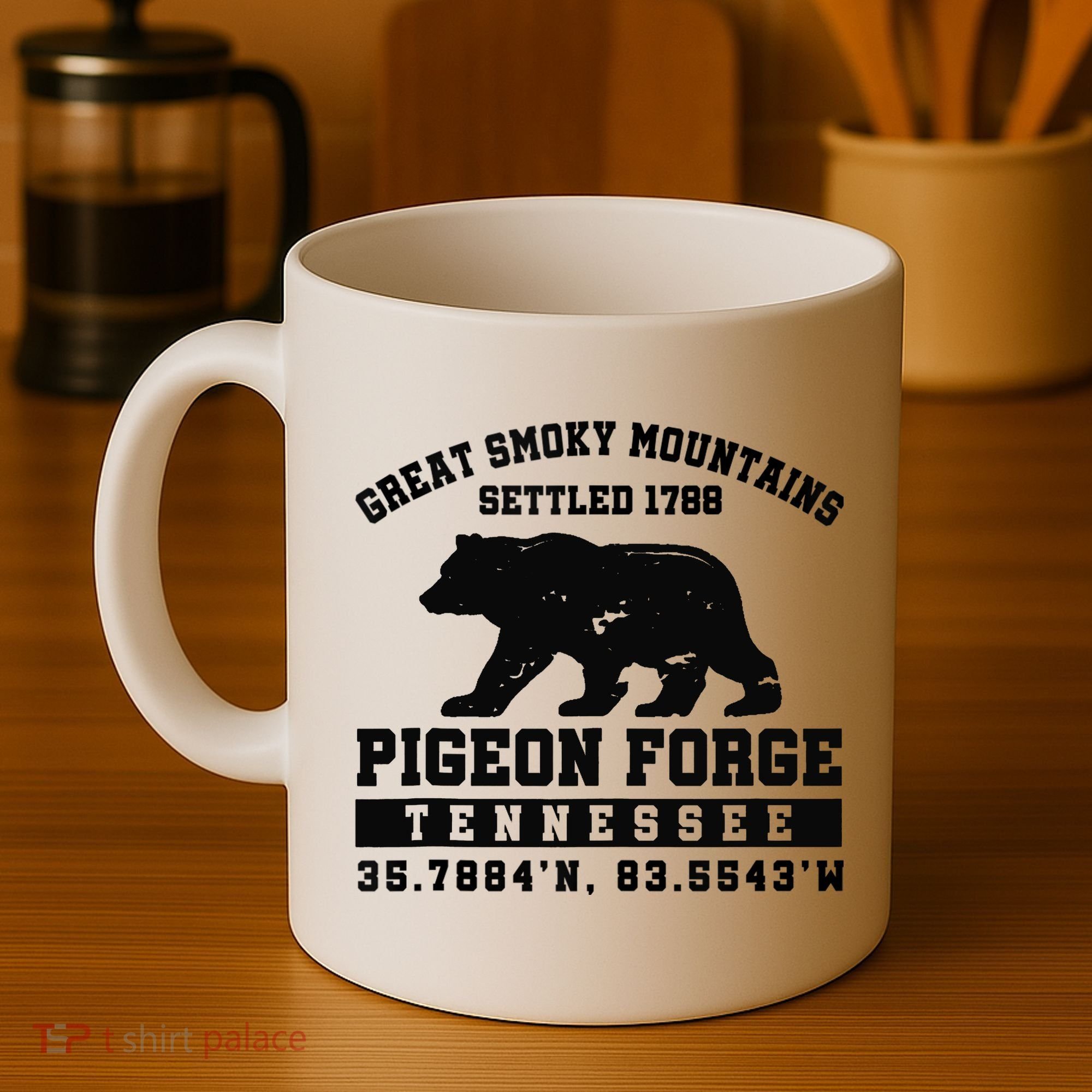 Pigeon Forge Tennessee Bear Great Smoky Mountains Coffee Mug