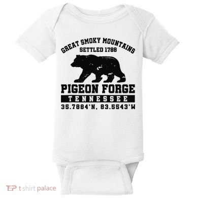 Pigeon Forge Tennessee Bear Great Smoky Mountains Baby Bodysuit