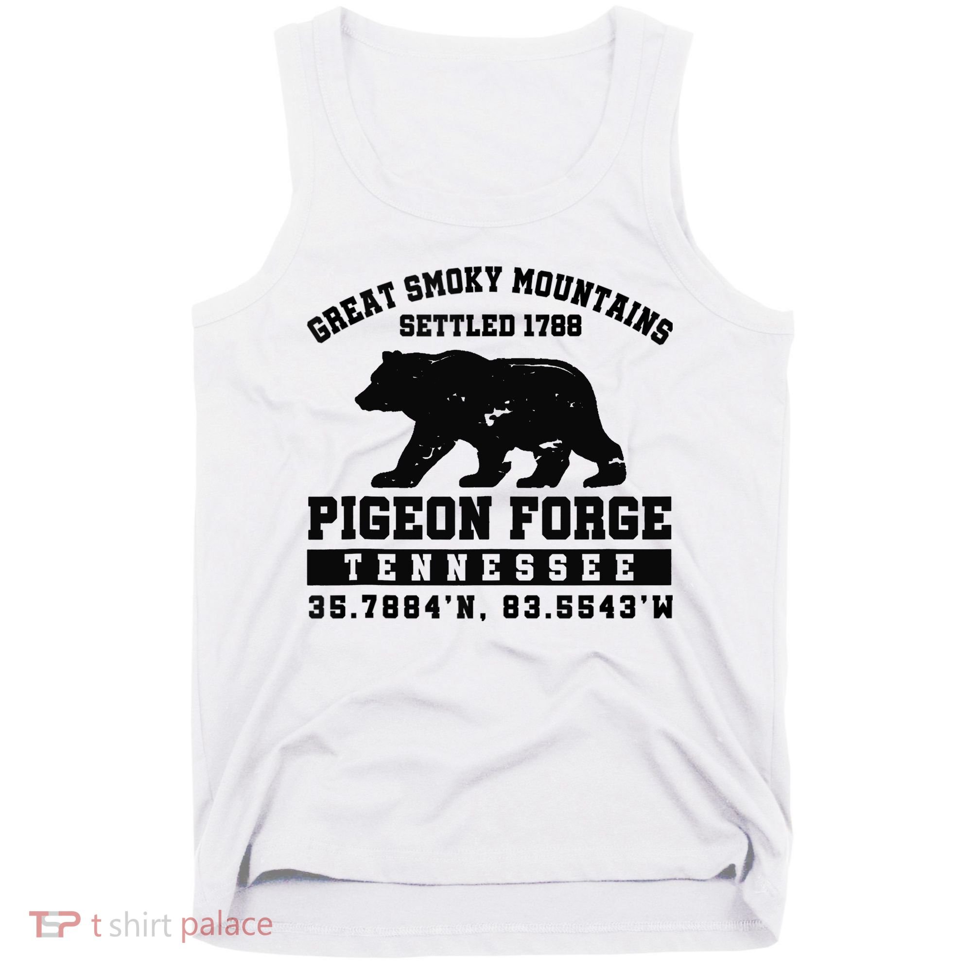 Pigeon Forge Tennessee Bear Great Smoky Mountains Tank Top