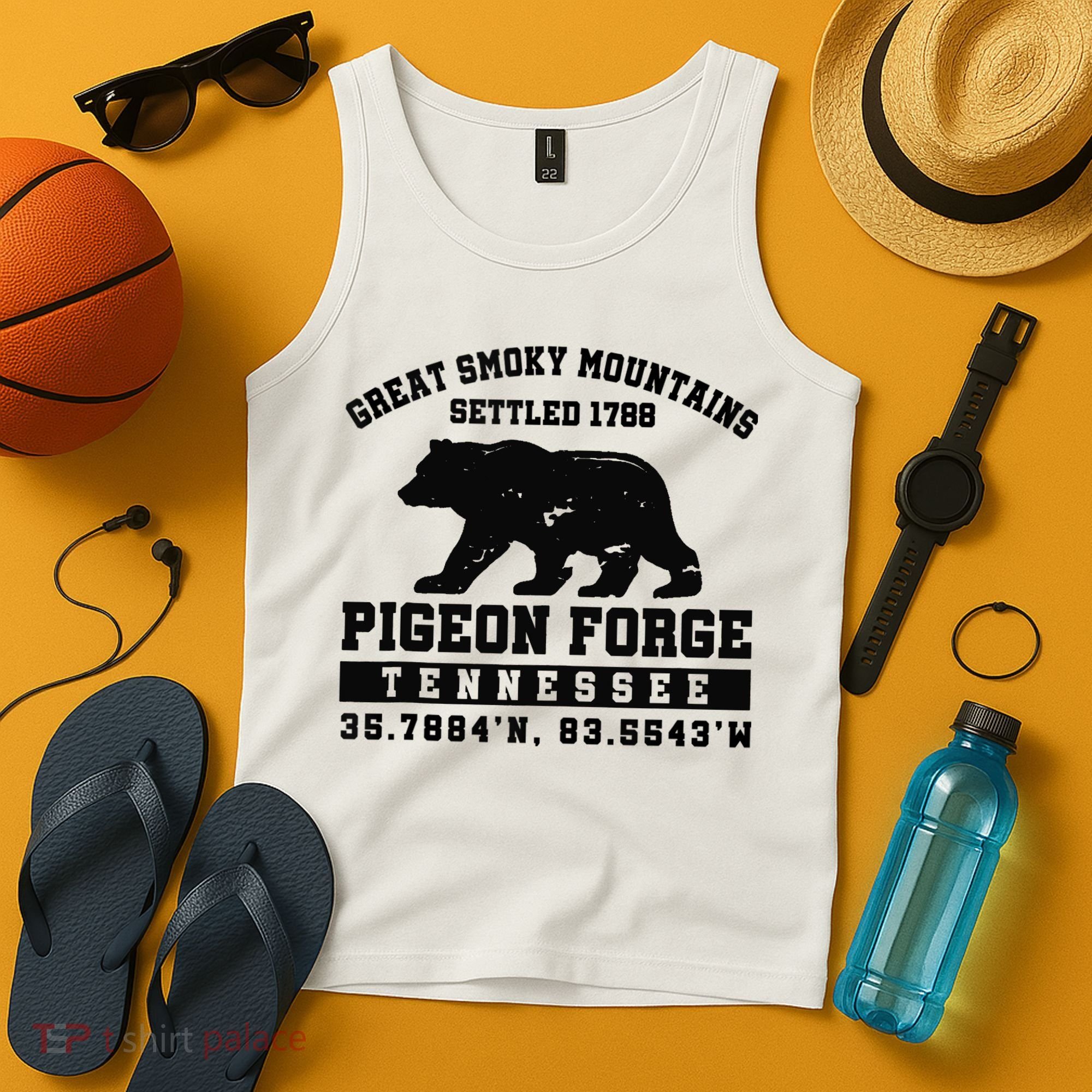 Pigeon Forge Tennessee Bear Great Smoky Mountains Tank Top
