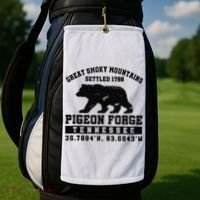 Pigeon Forge Tennessee Bear Great Smoky Mountains Golf Towel thumb 2