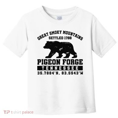 Pigeon Forge Tennessee Bear Great Smoky Mountains Toddler T-Shirt