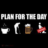 Plan For The Day Funny Golf Doggie Tank thumb 4