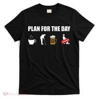 Plan For The Day Funny Golf T-Shirt thumb 0
