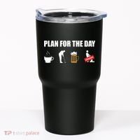 Plan For The Day Funny Golf Tumbler thumb 0