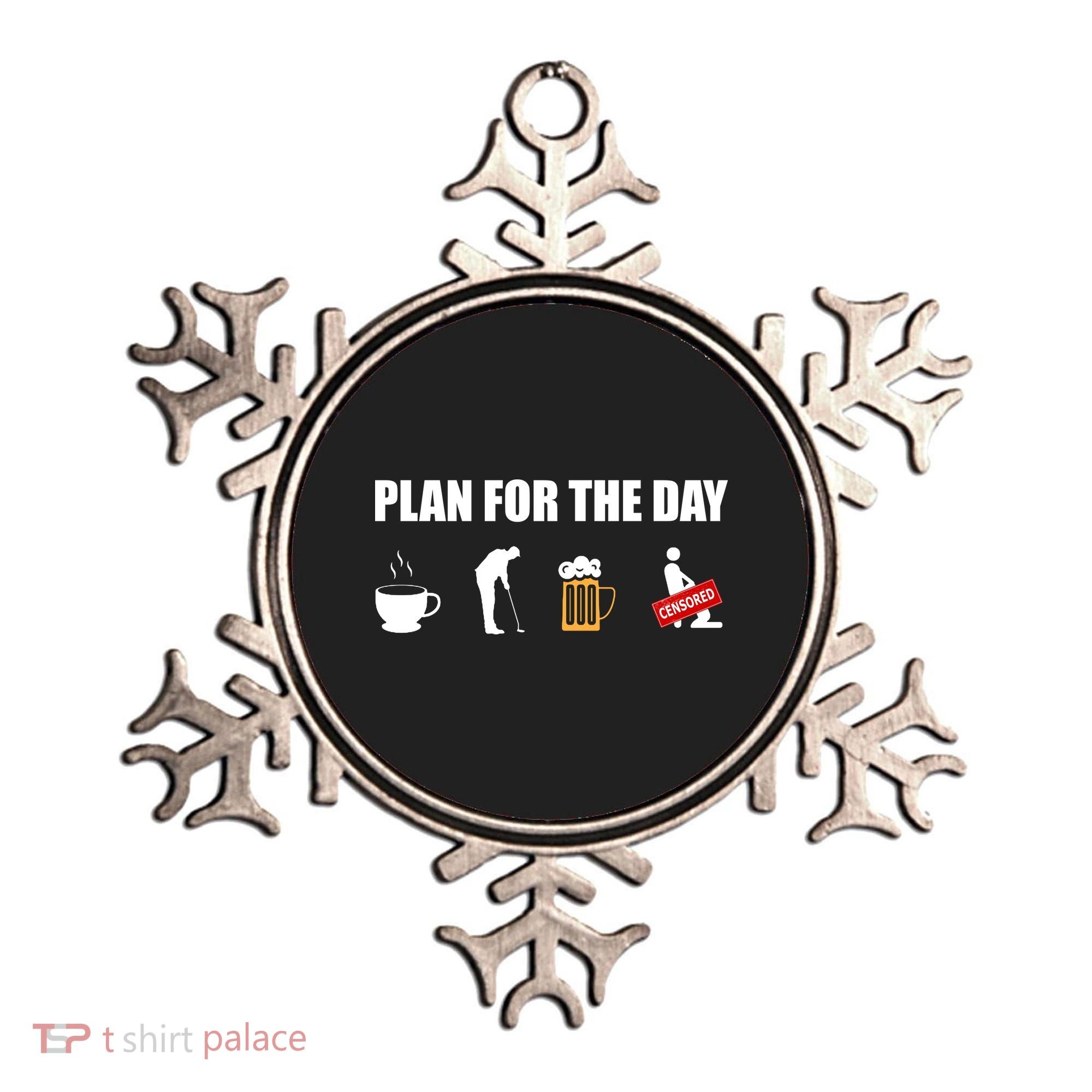 Plan For The Day Funny Golf Ornament