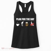 Plan For The Day Funny Golf Women's Tank Top thumb 0