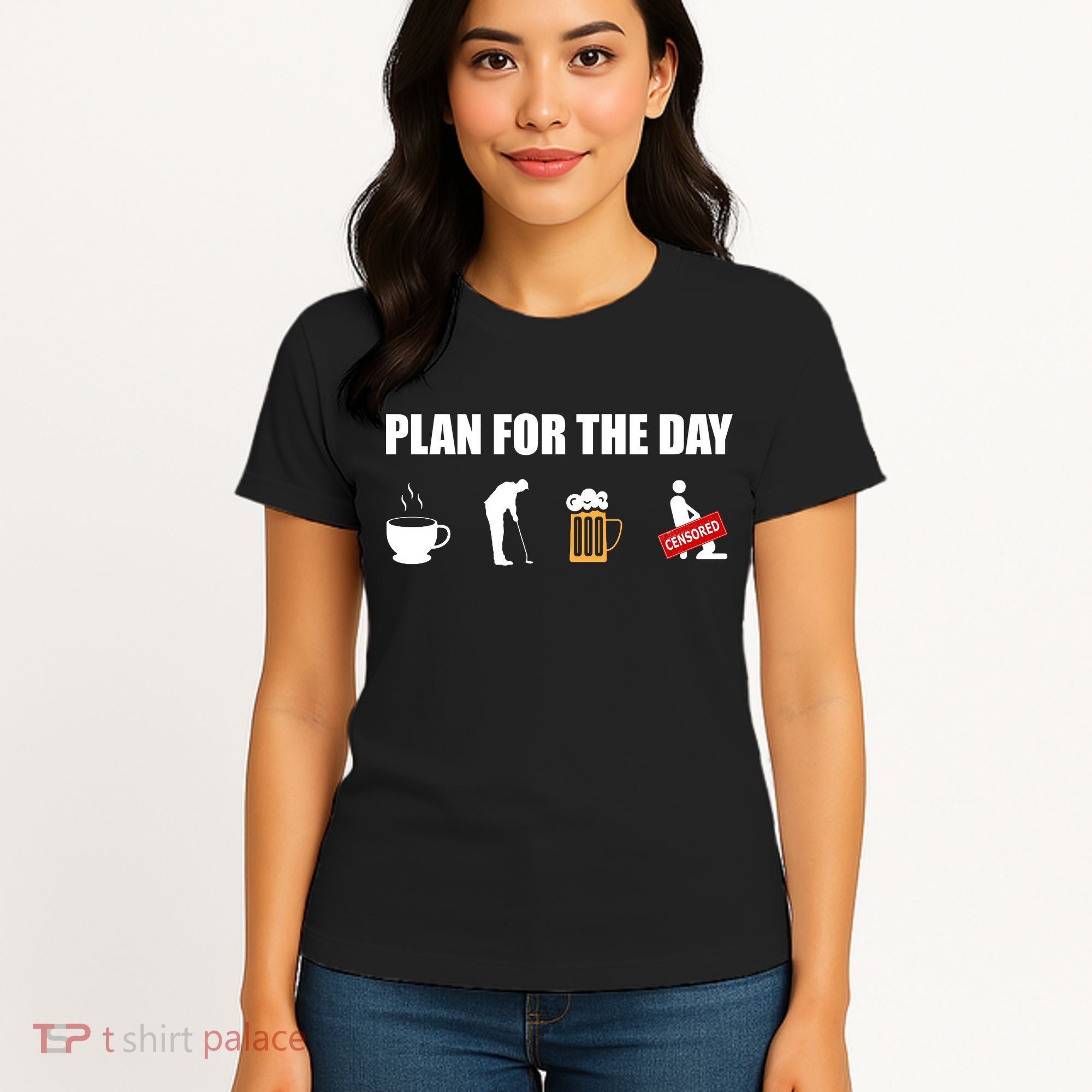 Plan For The Day Funny Golf Women's T-Shirt