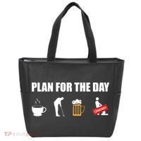 Plan For The Day Funny Golf Tote Bag thumb 0