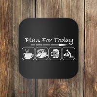 Plan For Today Coffee Boat Beer Sex For Boater Boat Coaster thumb 0
